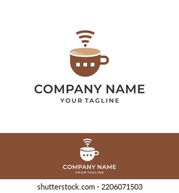 Modern Coffee Podcats Logo Design 2