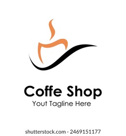 Plantilla moderna del logotipo de la cafetería