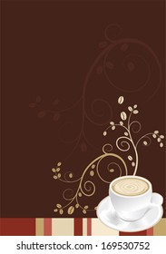 modern coffee shop menu background