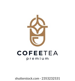 Design-Vorlage für moderne Kaffee- und Teelogos