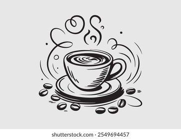 Modern Coffee and Tea Logos: Perfect for Elegant Branding Needs.