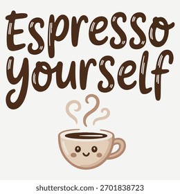 Modern coffee-saying t-shirt design for caffeine lovers