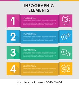 Modern cog infographic template. infographic design with cog icons includes gear in head, gear. can be used for presentation, diagram, annual report, web design.