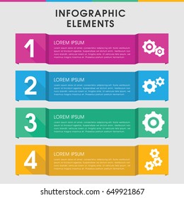 Modern cog infographic template. infographic design with cog icons includes gear. can be used for presentation, diagram, annual report, web design.