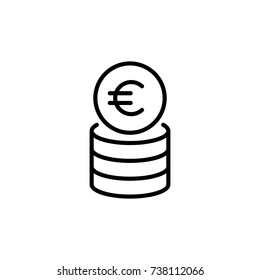 Modern coin line icon. Premium pictogram isolated on a white background. Vector illustration. Stroke high quality symbol. Coin icon in modern line style.