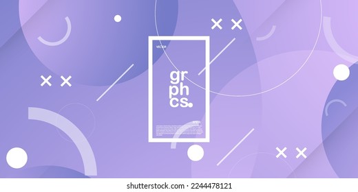 Modern cold abstract purple gradient illustration wide background with simple pattern. cool design.Eps10 vector