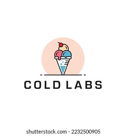 Modern Cold Lab Logo Design 3