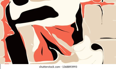 Modern collage contemporary pattern. Fashionable template for design.