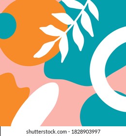 Modern collage. Poster, postcard, label for printing. Hand drawn abstract pattern. Creative collage contemporary  pattern. Autumn abstract pattern.