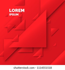 Modern collage of simple geometric shapes. Abstract composition and background for the poster. Vector illustration.