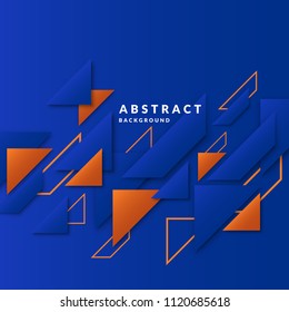 Modern collage of simple geometric shapes. Abstract composition and background for the poster. Vector illustration.