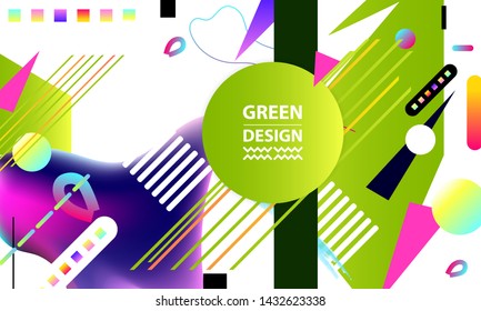 Modern collage summer background geometry scattered elements with gradients for banner, flyer, posting with your text hipster