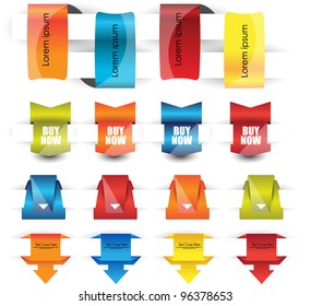 modern collection of badges tags and labels