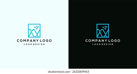 Modern Collection of Minimalist Landscape Icons and Brand Identity