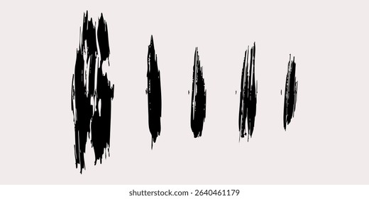 Modern collection of vector paint brush stroke, ink splatter, grunge line and artistic design elements. Dirty overlay, watercolor splash, black silhouette simple modern abstract