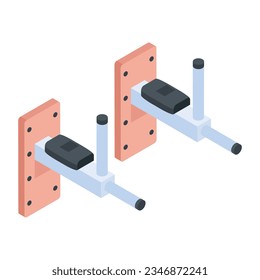 Modern Collection of Workout Isometric Icons 
