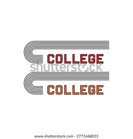 A modern college logo featuring the word 'College' in bold letters, enhanced by stylized retro parallel lines.
