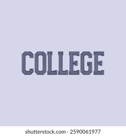 Modern College Written Text Typography Vector Illustration Template for Academic Background Wallpaper, Study and Educational Concept