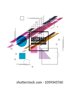 Modern color abstract background label banner sticker illustration vector polygonal geometric style