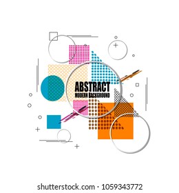 Modern color abstract background label banner sticker illustration vector polygonal geometric style
