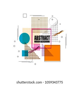 Modern color abstract background label banner sticker illustration vector polygonal geometric style