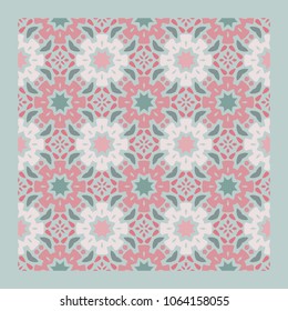 modern, color abstract  geometric pattern, vector seamless from abstract forms in bright red, green and gray tones 