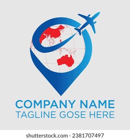 modern color agency travel check business logo. transport, logistics delivery logo design, Vector logo design templates for airlines, airplane tickets, travel agencies - planes and emblems.