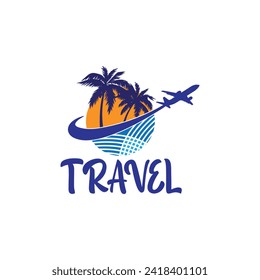 Modern color agency travel check business logo. transport, logistics delivery logo design. Travel logo template.