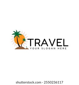 Modern color agency travel check business logo. transport, logistics delivery logo design. Travel logo template.