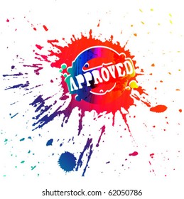Modern color APPROVED stamp