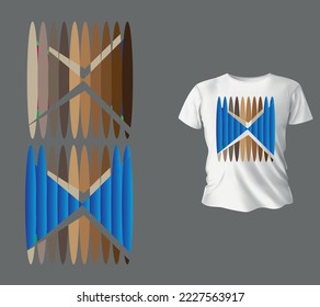Modern color art trendy t shirt logo design. prints, art, illustration, template
