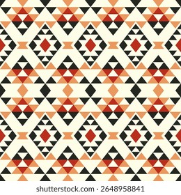 Modern color aztec geometric pattern. Vector aztec southwestern geometric shape seamless pattern. Ethnic geometric pattern use for fabric, textile, home decoration elements, upholstery, etc.