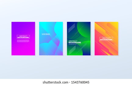modern color background template set for web. gradient.