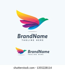 Modern Color Birds Logo Design Template