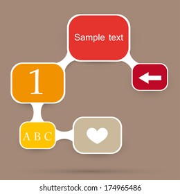 Modern color business scheme for presentations. Vector  