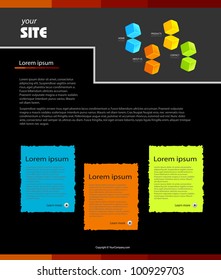 modern color cube website template