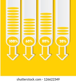 Modern color Design template / can be used for infographics / numbered banners / horizontal cutout lines / graphic or website layout vector/Horizontal