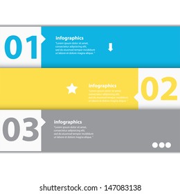 Modern color Design template / can be used for infographics / numbered banners / graphic or website layout vector