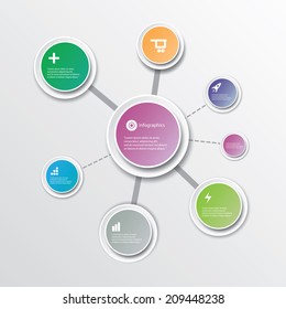 modern color Design template / can be used for infographics / numbered banners / cutout lines / graphic or website layout vector