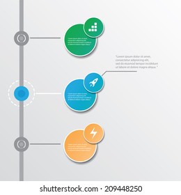 modern color Design template / can be used for infographics / numbered banners / cutout lines / graphic or website layout vector
