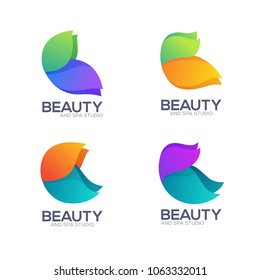 Modern Color Flow Simple Butterfly Images For Your Beauty And Spa Salon Logo, Label, Emblems