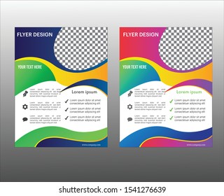 modern color flyer templates design