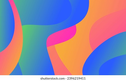 modernes Banner-Design für vollfarbige Flüssig-Wellen