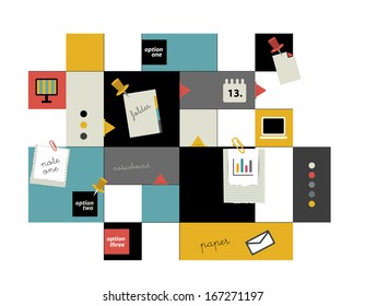 Modern color  infographic box diagram can be used for annual report. Web or print banner, template. Simply minimalistic option graphics design. Vector illustration. 