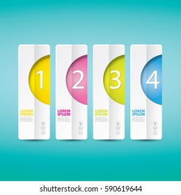 modern color Infographic paper banners. Vector illustration can be used for workflow layout, diagram, number options, web design.