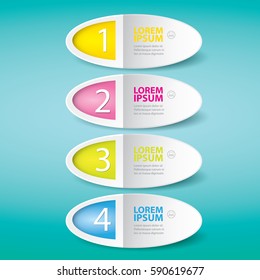 modern color Infographic paper banners. Vector illustration can be used for workflow layout, diagram, number options, web design.