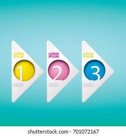 modern color Infographic paper banners. Vector illustration can be used for workflow layout, diagram, number options, web design.