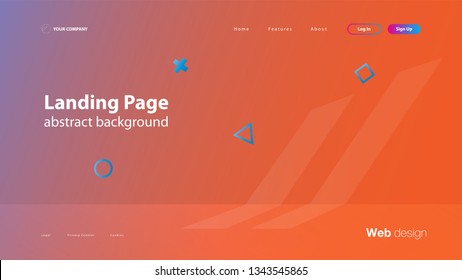 modern color landing page template