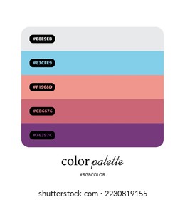 Modern Color Palettes, Accurately with Codes. Perfect for use by illustrators