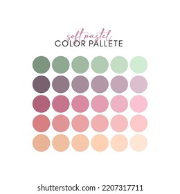 Modern Color Pallete Soft Pastel Colors Stock Vector (Royalty Free ...